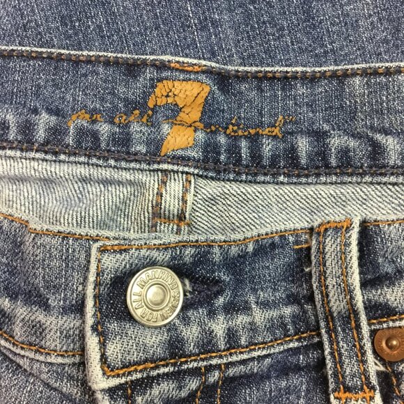 7 For All Mankind Bootcut Womens 31 Jeans Medium Wash Mid-Rise Denim - Picture 11 of 15